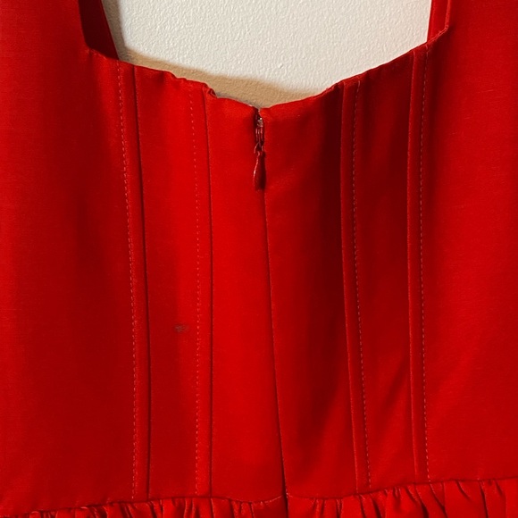 [SOLD] NWT STAUD Landscape Mini Dress Red Size 4 - Picture 8 of 8